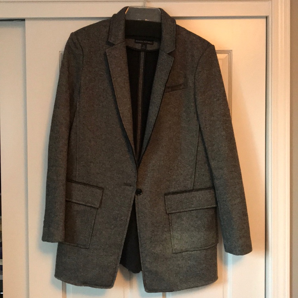 Banana Republic knit grey multi blazer